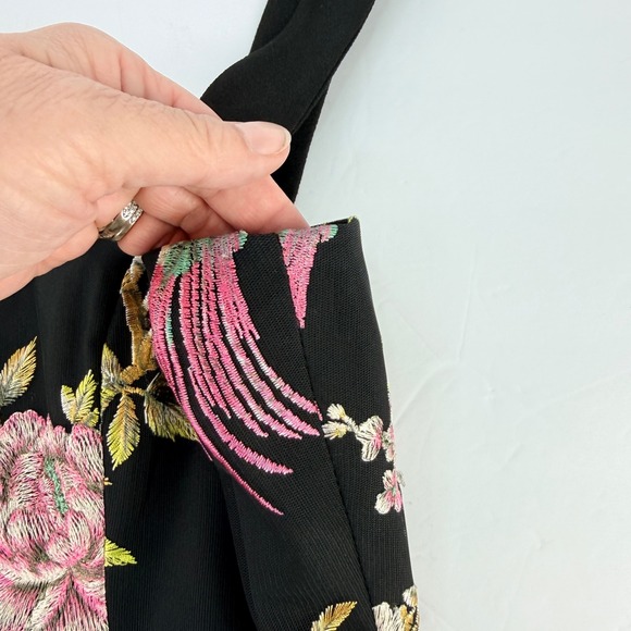 NEW Dress The Population XL Nicole Floral Bird Embroidered Midi Dress Wedding - Picture 14 of 16